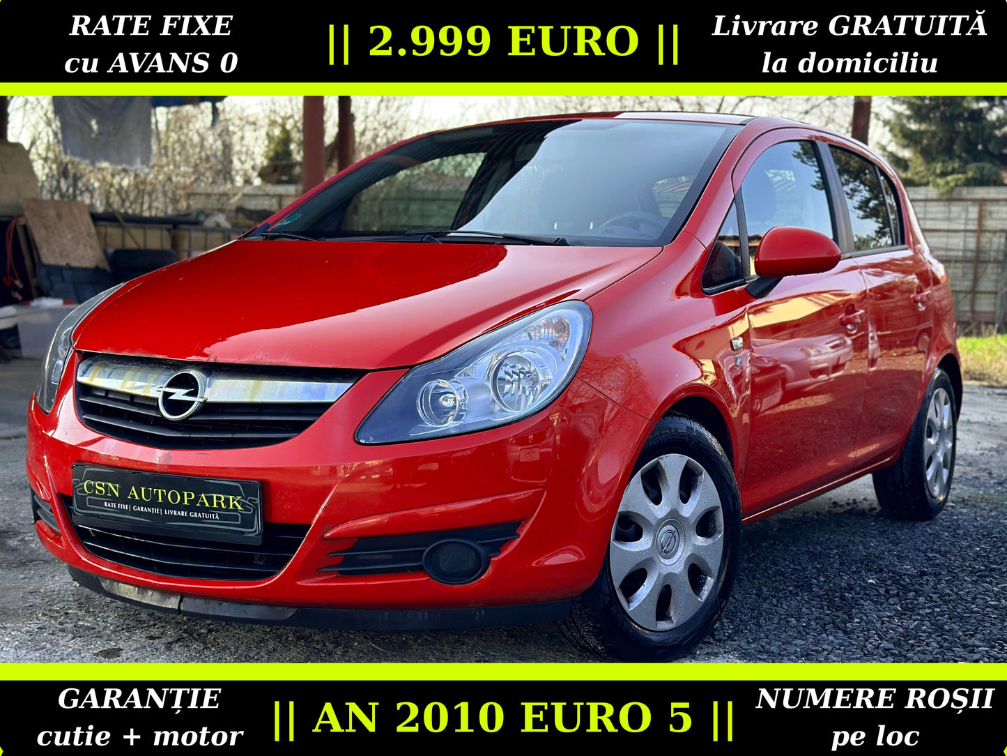 Opel Corsa 1.2i 70 CP | 2010 EURO 5 | RATE | Garantie | Livrare GRATUITĂ
