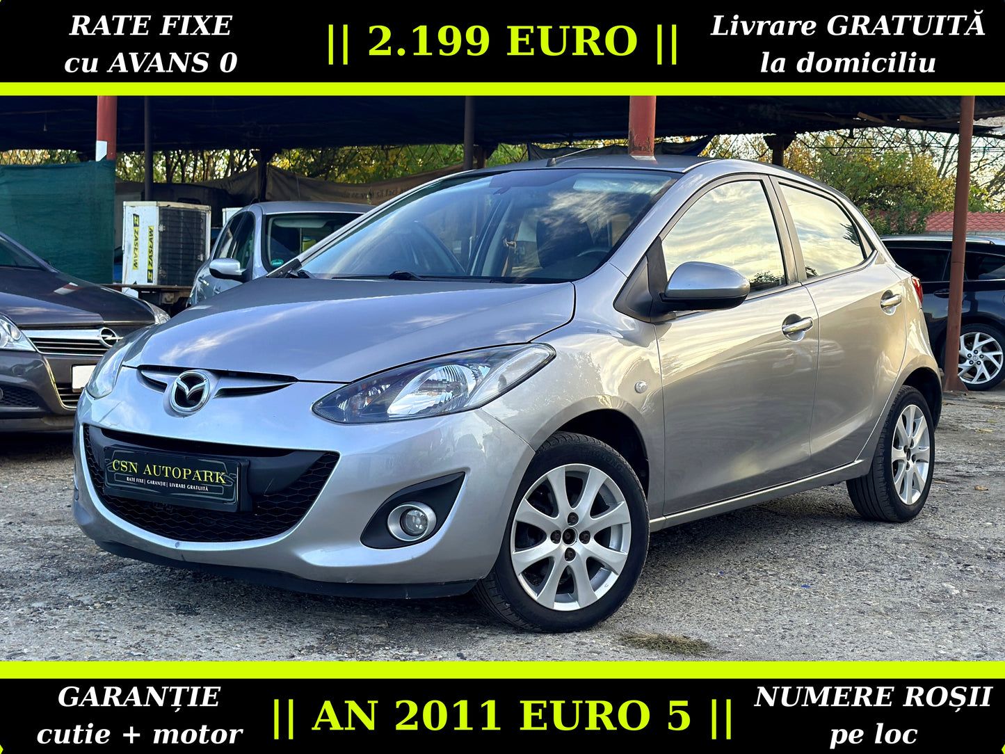 Mazda 2 1.6D 95 CP | 2011 EURO 5 | RATE | Garantie | Livrare GRATUITĂ