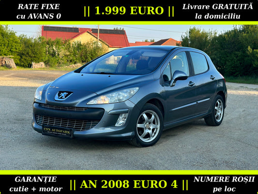 Peugeot 308 1.6i 150 CP | AN 2008 EURO 4 | Panoramic | CLIMA | Senzori parcare | CASH sau RATE | Garantie | Livrare
