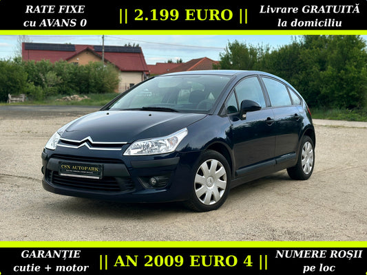Citroen C4 1.6i 120 CP | AN 2009 EURO 4 | CLIMĂ | Pilot Automat | CASH sau RATE | Garantie | Livrare