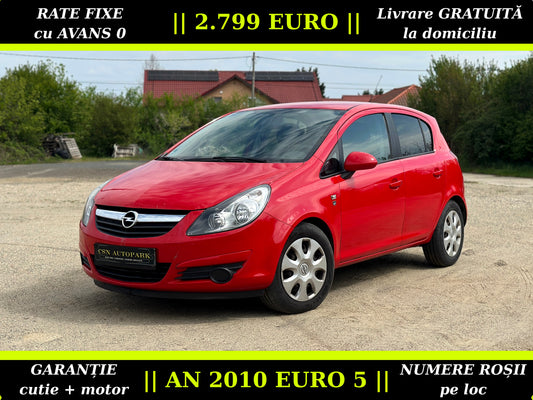 Opel Corsa 1.2i 70 CP | AN 2010 EURO 5 | CLIMĂ | Pilot Automat | CASH sau RATE | Garantie | Livrare