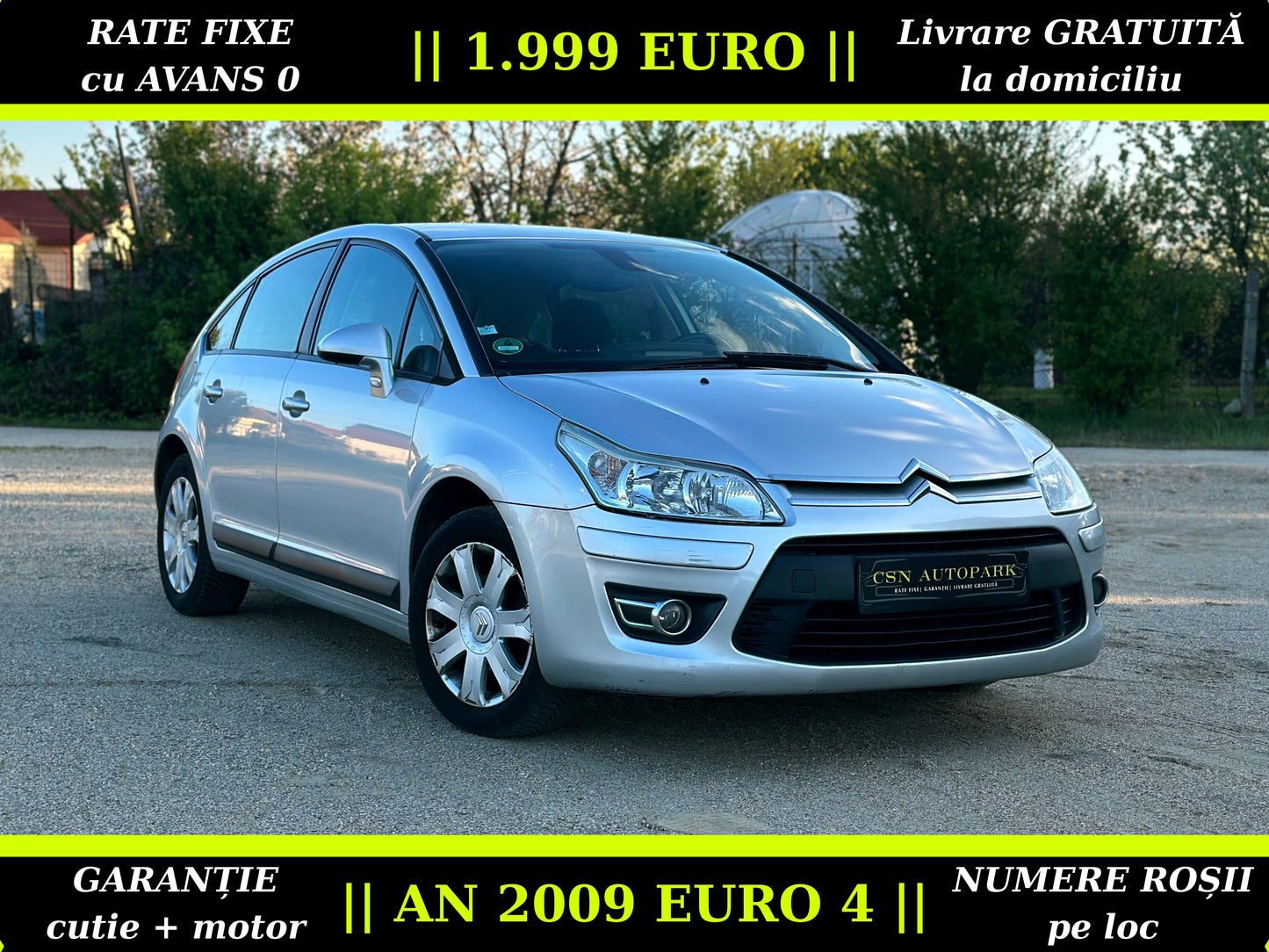 Citroen C4 1.6 HDI 110 CP | AN 2009 EURO 4 | Climatronic | Senzori Parcare | CASH sau RATE | Garantie | Livrare