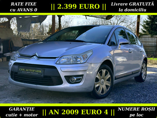 Citroen C4 1.6D 110 CP | 2009 EURO 4 | RATE | Garantie | Livrare GRATUITĂ