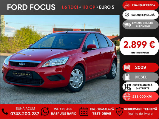Ford Focus 1.6 TDCI • 2009 • Diesel • 110 CP • Euro 5