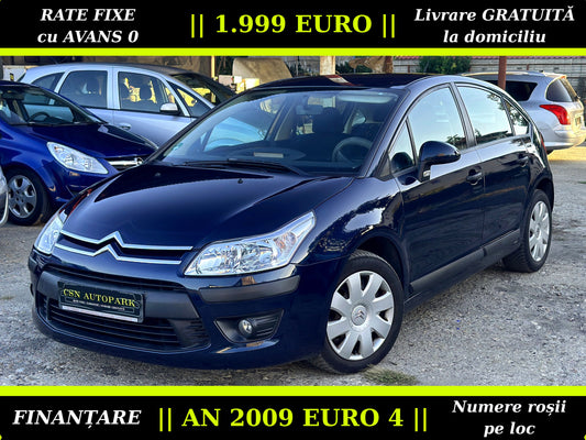 Citroen C4 1.6i 120 CP | 2009 EURO 4 | RATE Fixe | Livrare GRATUITĂ