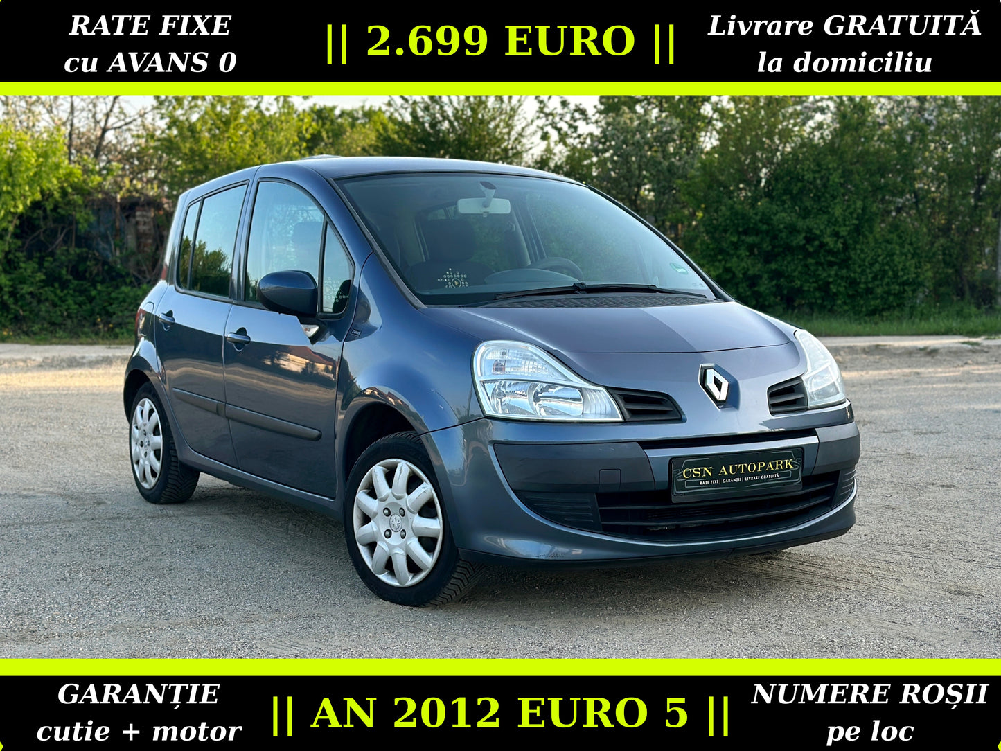 Renault Modus 1.2i 16V 75 CP | AN 2012 EURO 5 | CLIMĂ | Comenzi Volan | CASH sau RATE | Garantie | Livrare